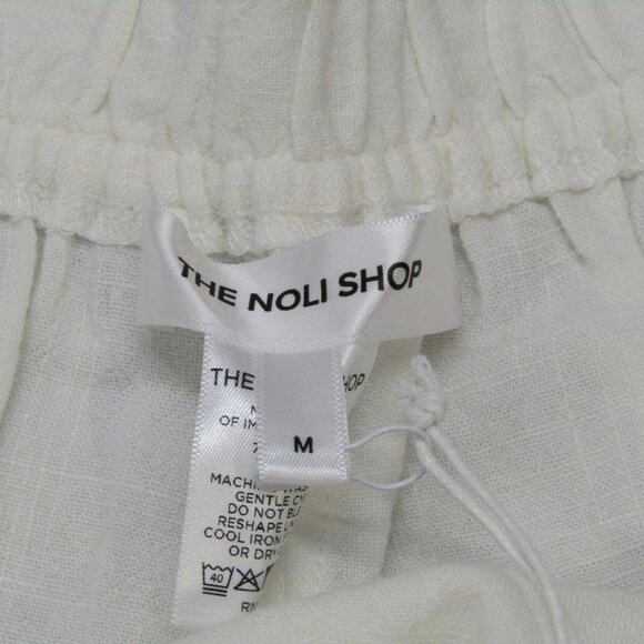 NEW THE NOLI SHOP Women’s Seychelles Relaxed Linen Pants White Size M - Picture 3 of 9
